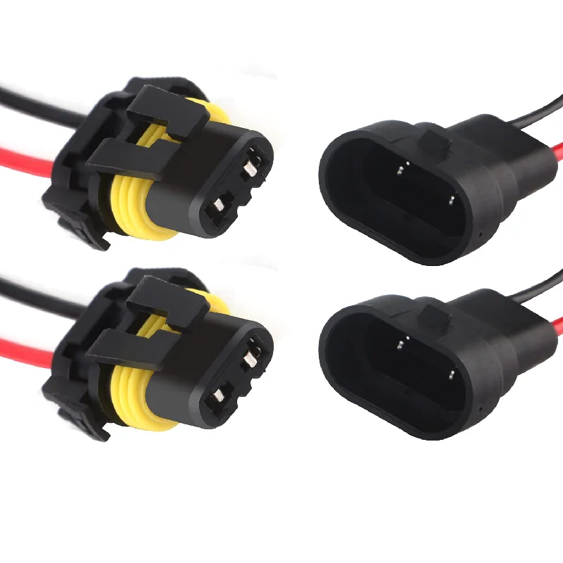 9005/9006/9012 LED Headlight Socket Male & Female Adapter Wiring Harness Connector for Headlight/Fog Light 2pcs/Set