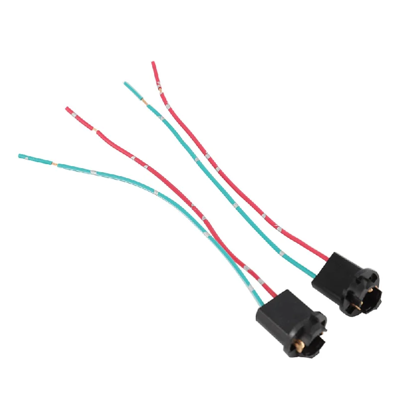 2PCS T10/168/194/2825/W5W Wiring Harness Sockets Compatible With LED Bulbs, Parking Lights, License Plate Lights