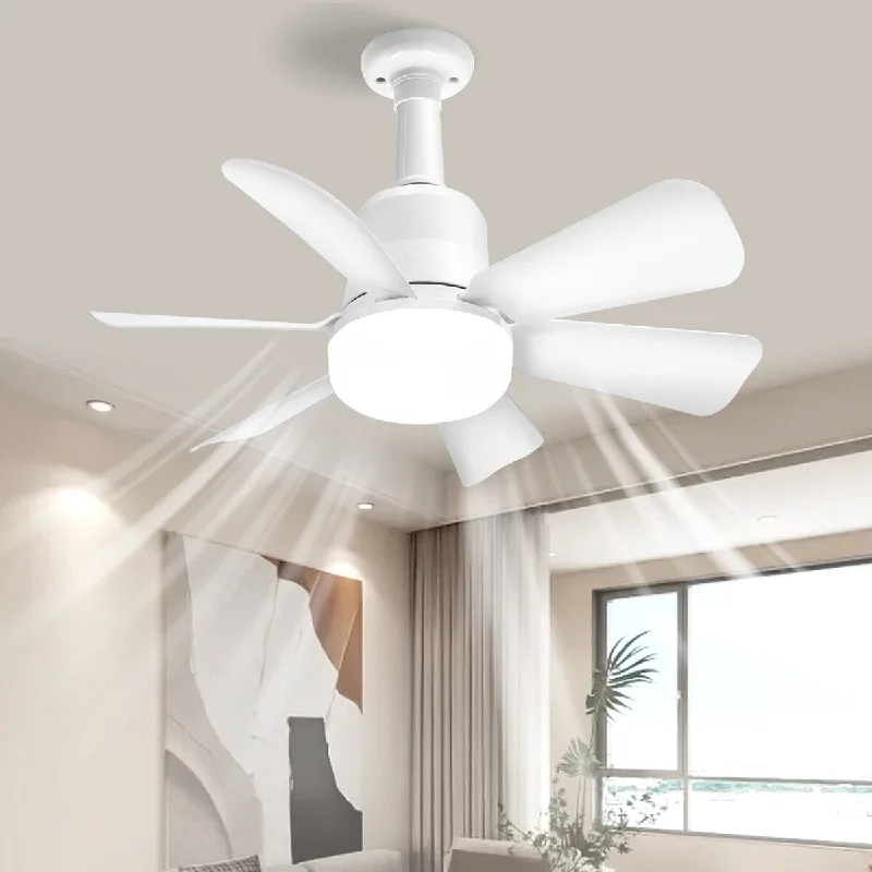 Ceiling Fan With Light Remote, 16.5" Socket Fans With Lights, 6 Blades For All Locations