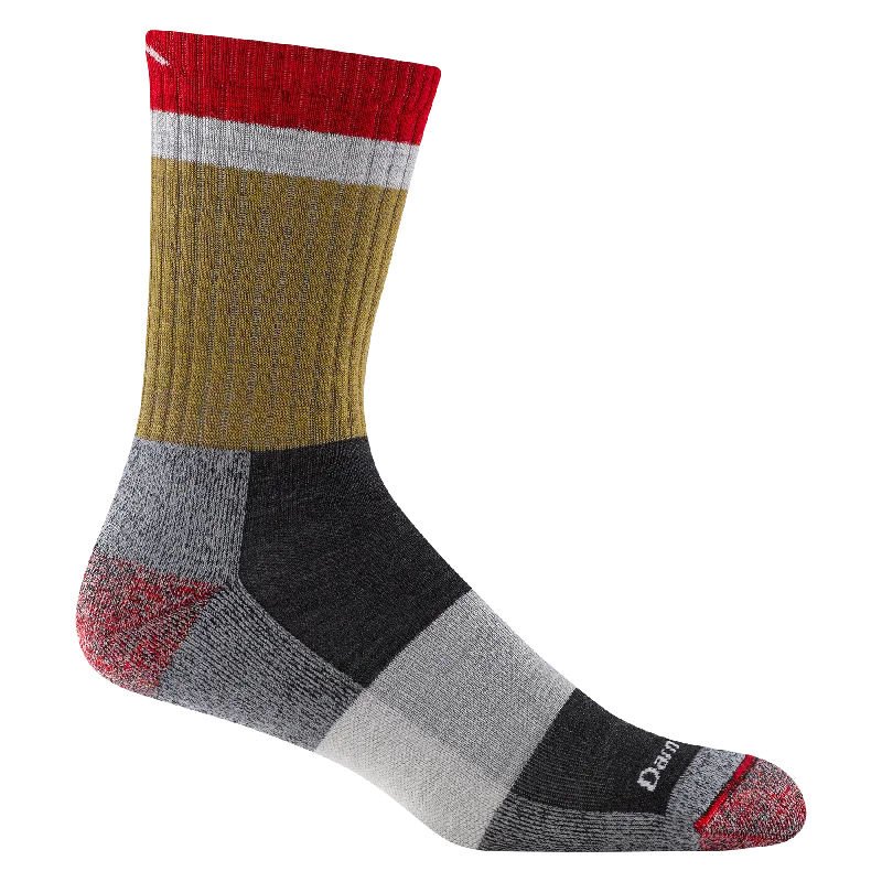 Men's Heady Stripe Micro Crew Lightweight with Cushion Sock - Ash