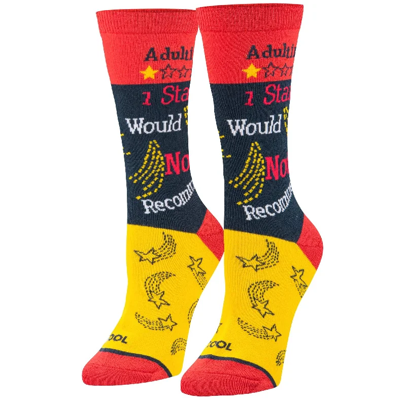 Adulting 1 Star Women's Crew Socks