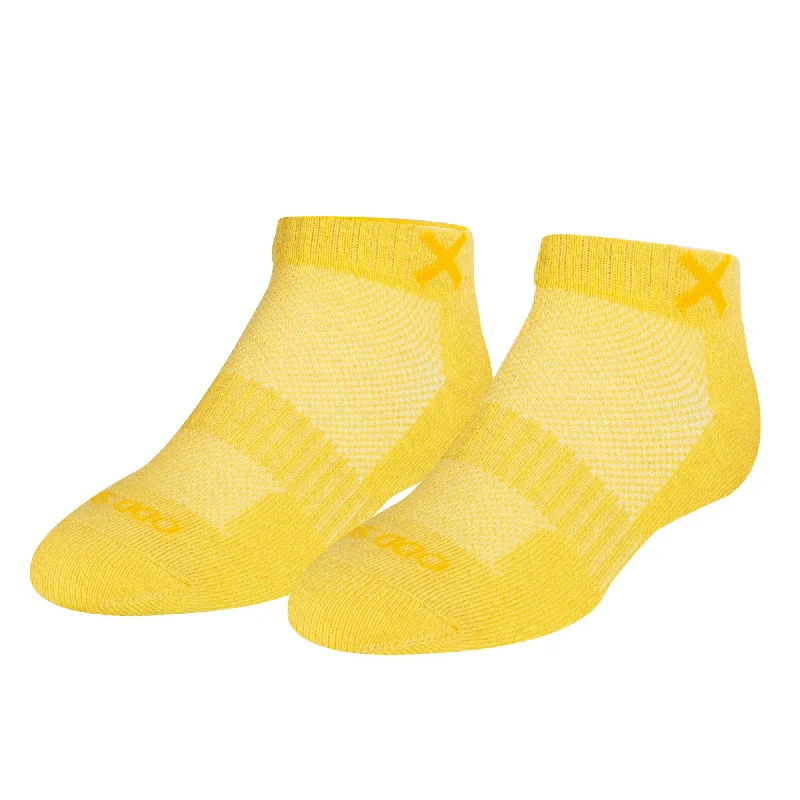 Basix Women Ankle Solid Yellow Heather