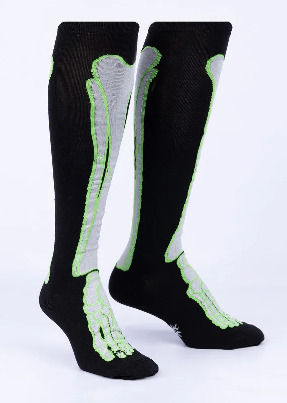 Bones Glow-in-the-Dark Knee Socks