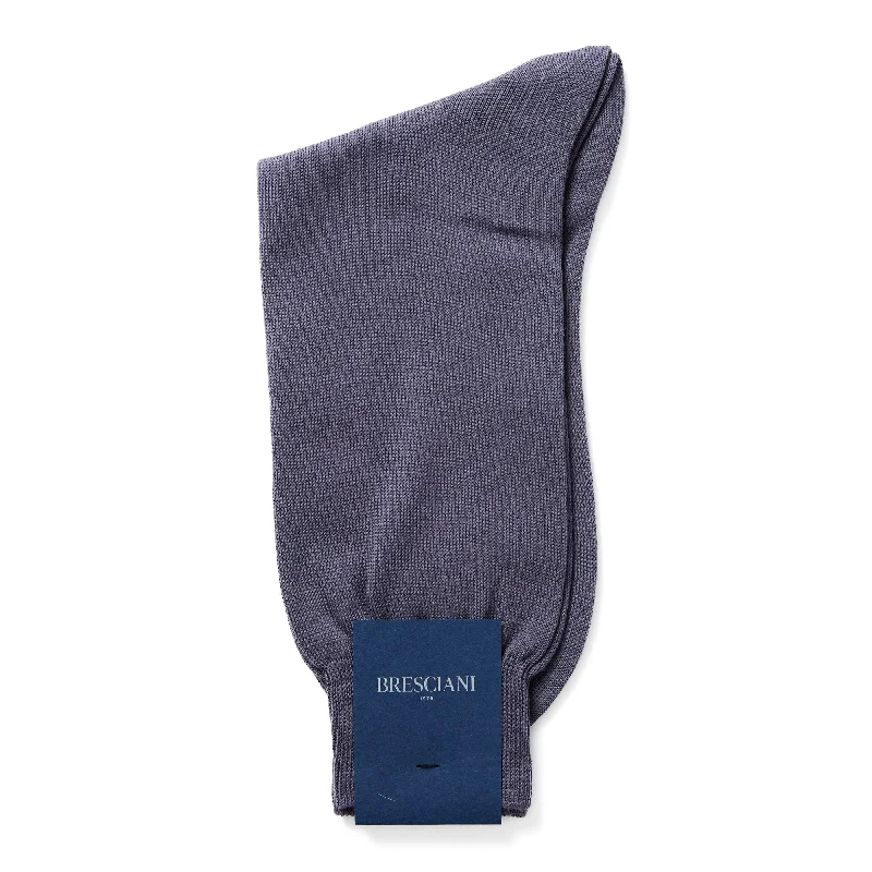 BRESCIANI Pima Cotton Business Socks MID GREY