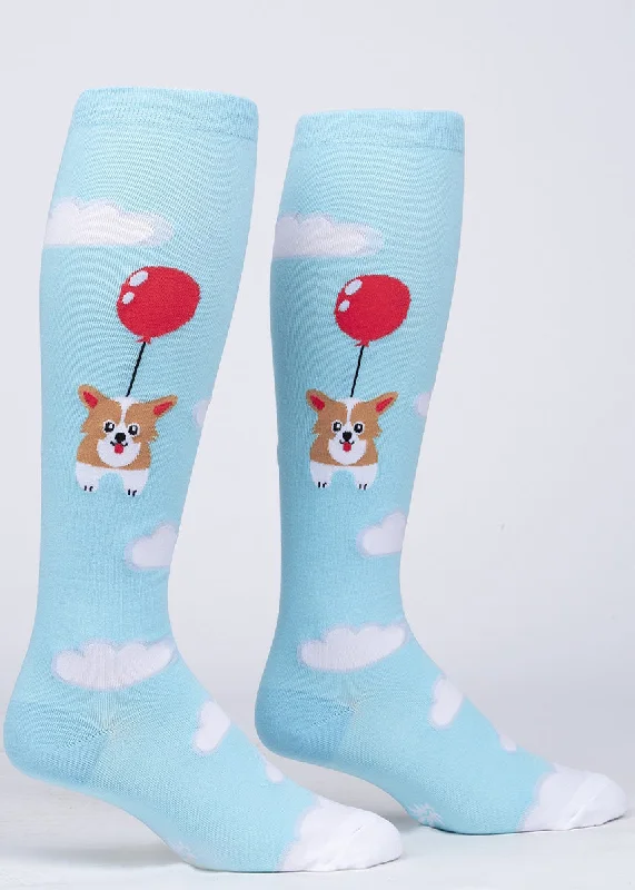 Corgi Balloon Stretch-It Knee Socks