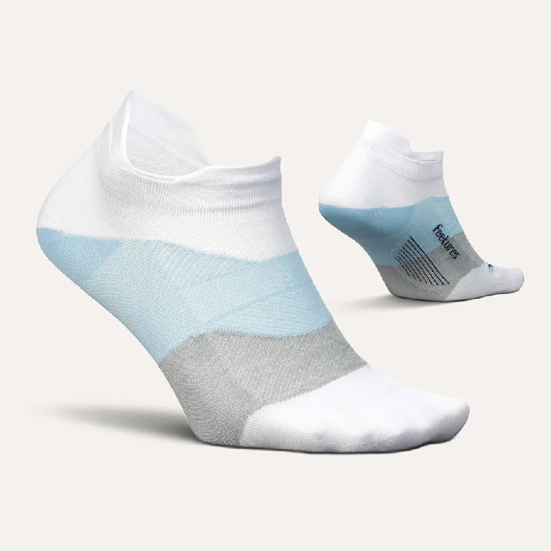 Elite Ultra Light No Show Tab Sock - White Sky