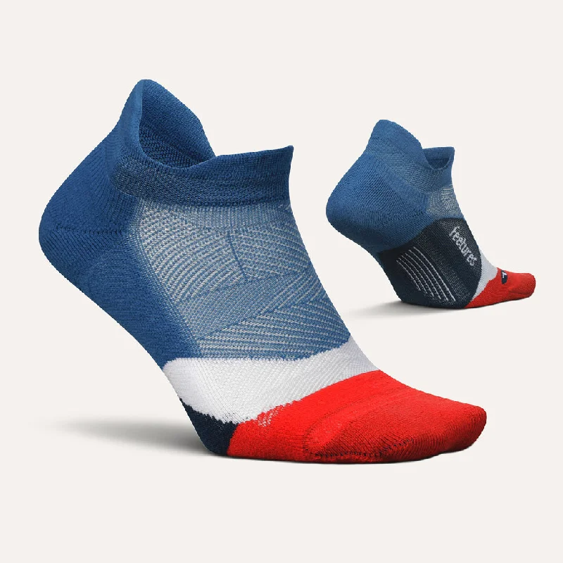 Men's Elite Light Cushion No Show Tab Sock - Atmospheric Blue