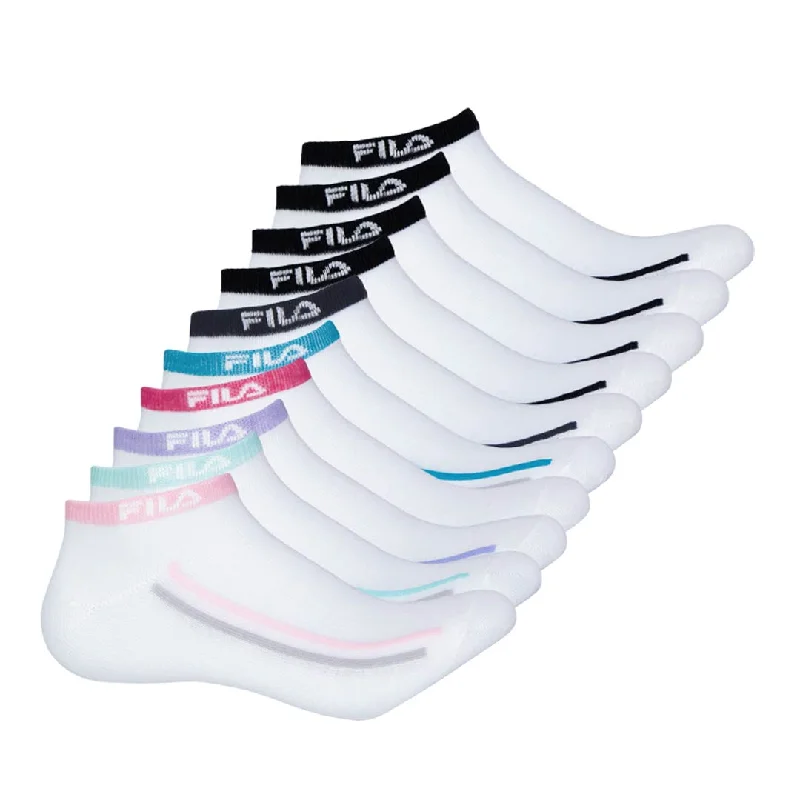 FILA - Women's 10 Pack Athletic Lifestyle Low Cut Socks (FW2042)