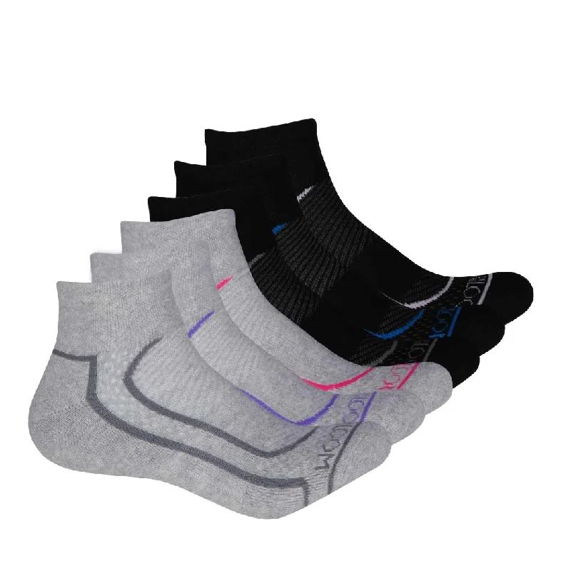 Fruit of The Loom - Women's 6 Pack 1/4 Socks (FRW10301Q6 GAS01)