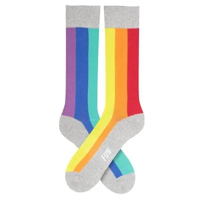 Women's Rainbow Stripe Crew Socks