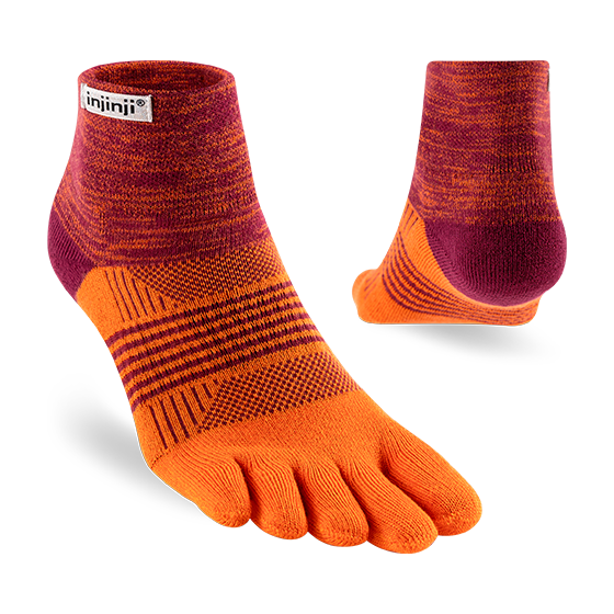 Injinji TRAIL Women's Mini Crew - Flame