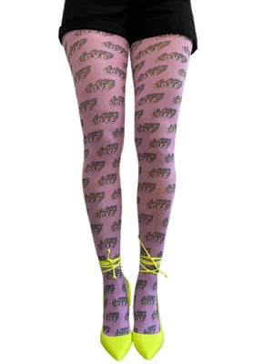 Love Pride Patterned Tights For Women