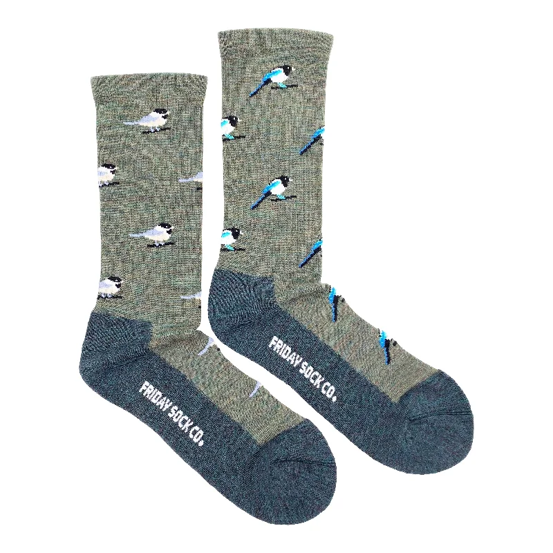 Men's Chickadee & Magpie Merino Wool Socks