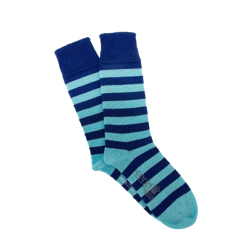 Men's Luxury Striped Cashmere & Cotton Socks