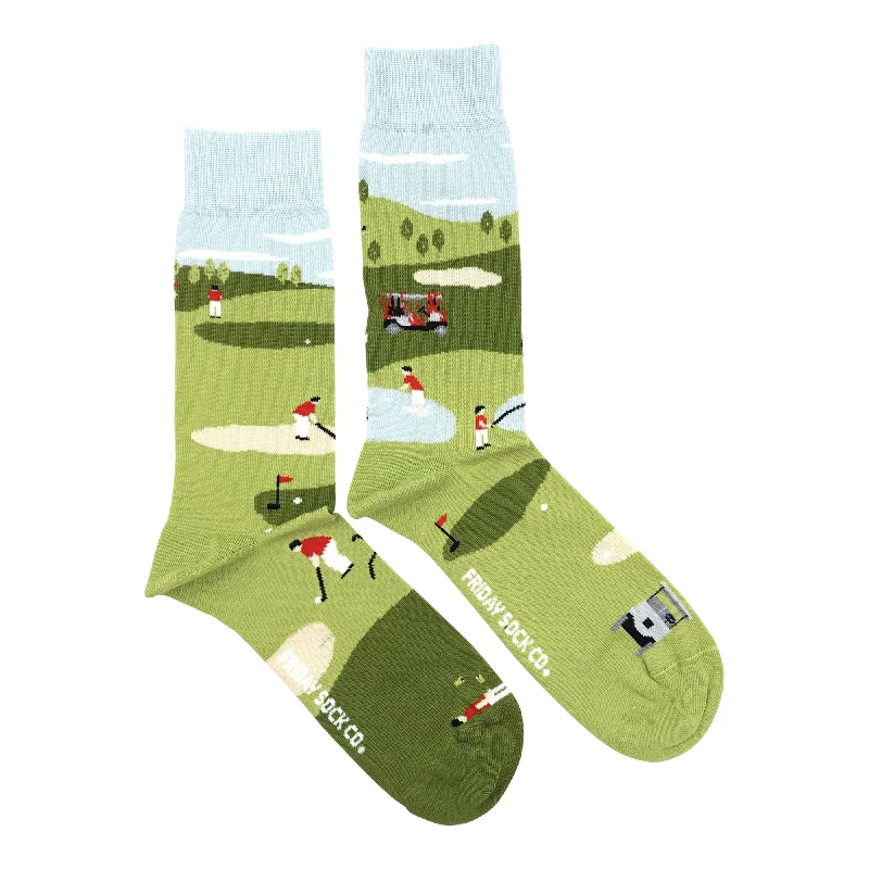 Men's Funny Golf Scene Socks