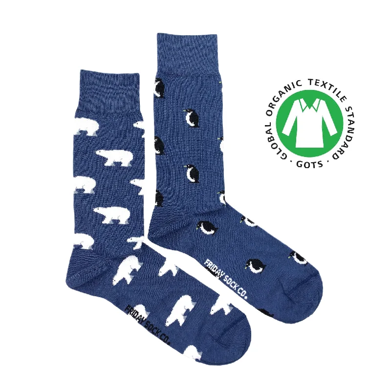 Men's Organic Polar Bear & Penguin Socks