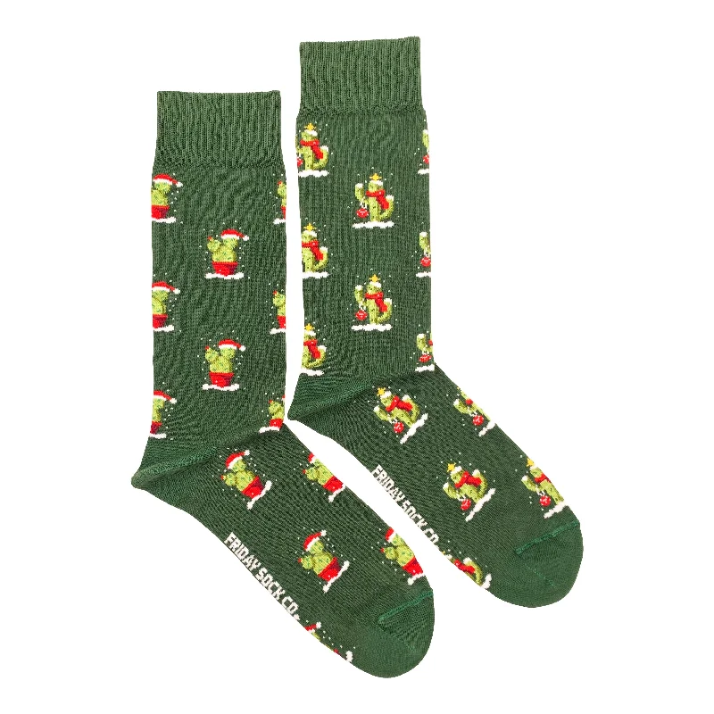 Men's Ugly Christmas Cactus Socks