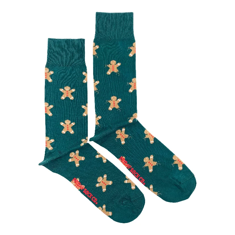 Men's Ugly Christmas Gingerbread Cookie Socks