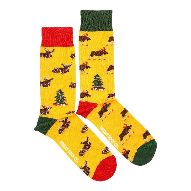 Men's Ugly Christmas Moose Socks