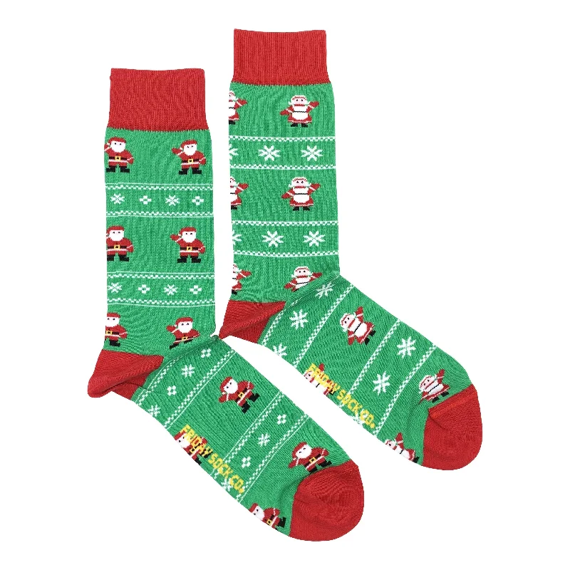 Men's Ugly Christmas Mr. & Mrs. Claus Socks