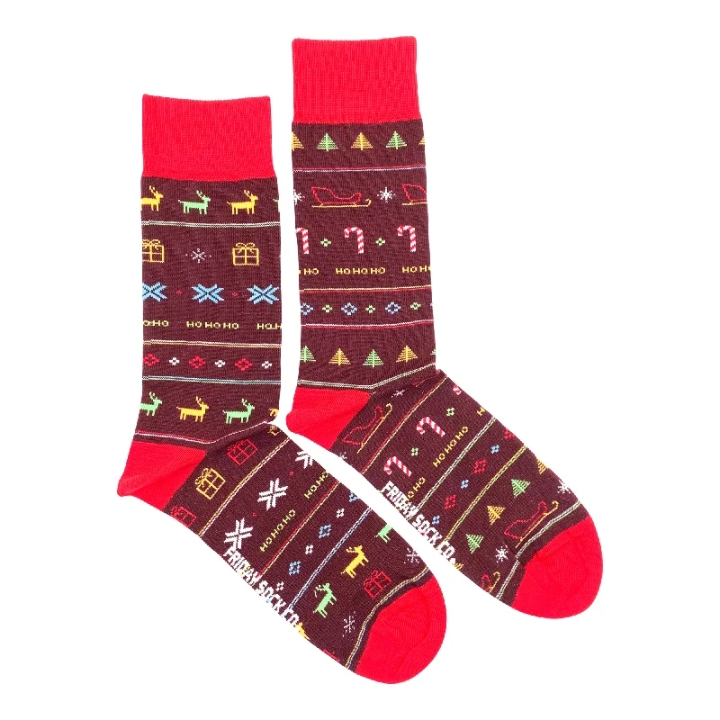 Men's Ugly Christmas Sleigh Ride Socks