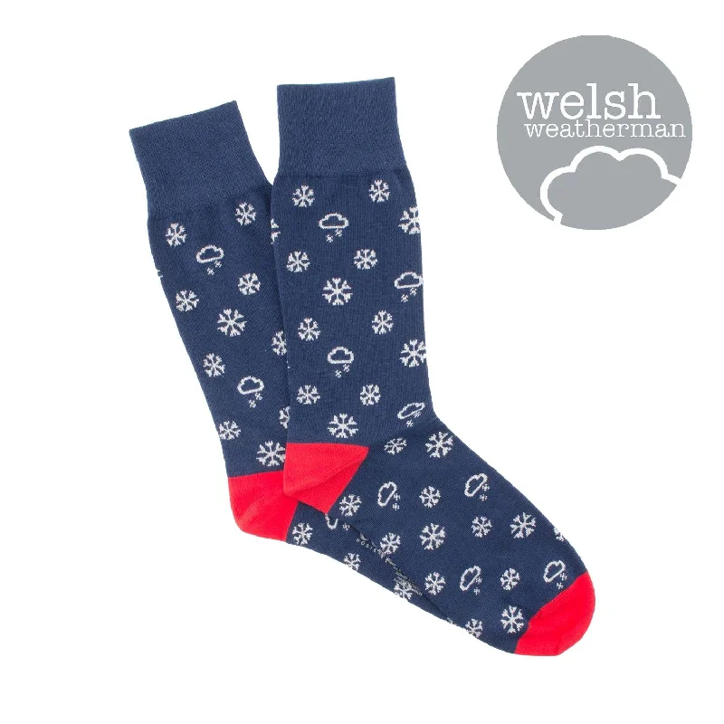 Men's Welsh Weatherman x Corgi Snow Cotton Socks