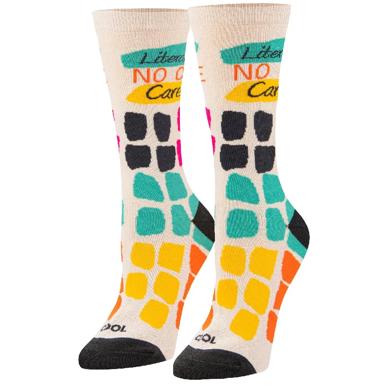 No One Cares Women's Crew Socks