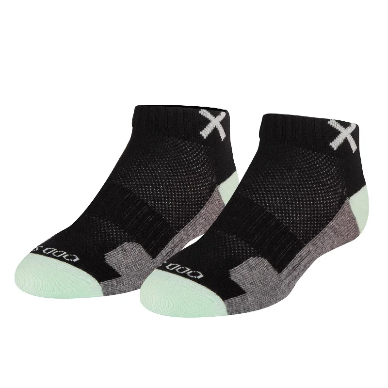 Basix Women Ankle 3 Block Pastel Black Mint Heather