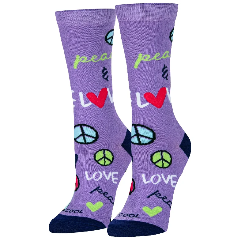 Peace & Love Women's Crew Socks