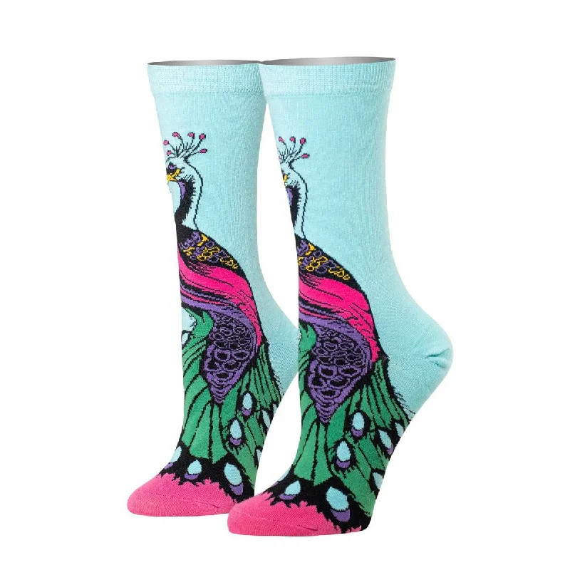 Peacock Women's Crew Socks