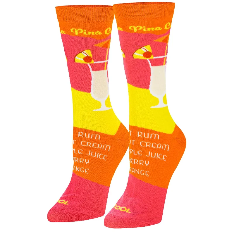 Pina Colada Recipe Women's Crew Socks