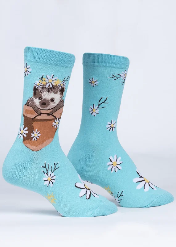 Potted Hedgehog Women's Socks