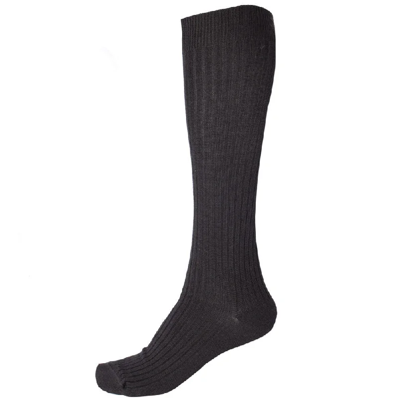 Pussyfoot Women's Classic Rib Cashmere Knee High - Black