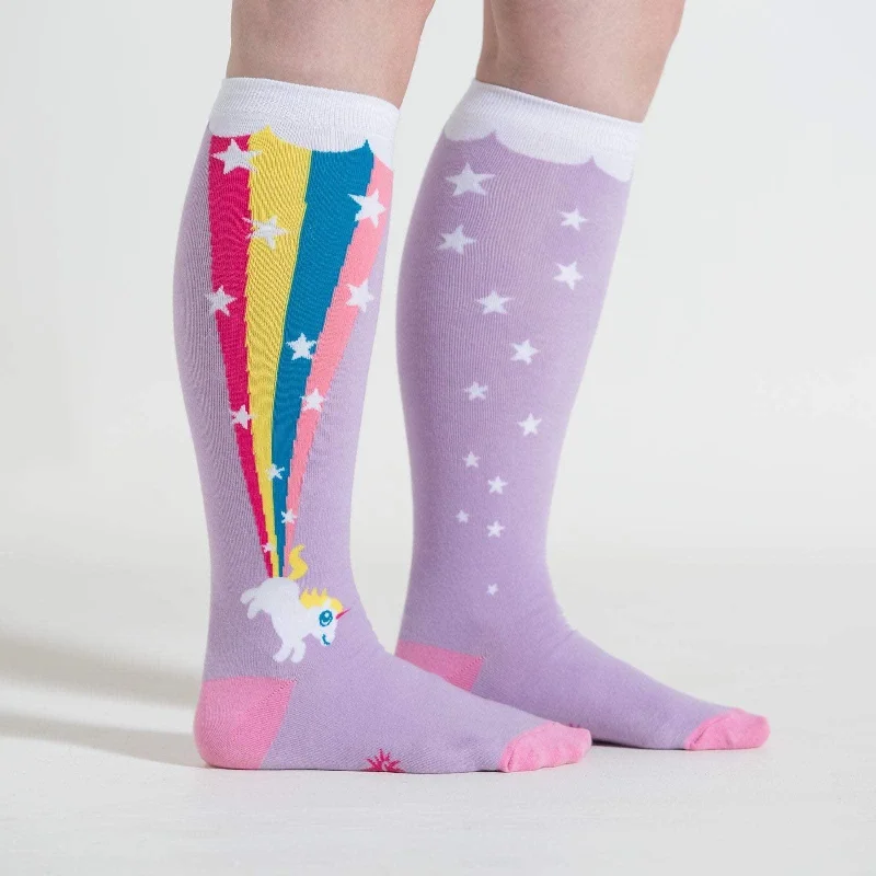 Rainbow Blast | All Gender Stretch-It™ Wide Calf Knee-high