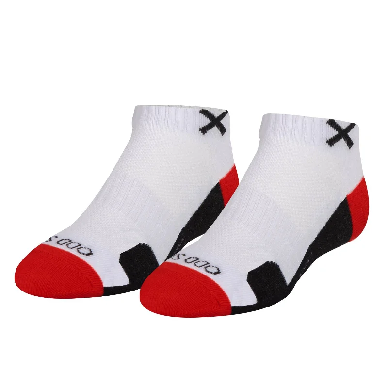 Basix Women Ankle 3 Block Staple Red White Black