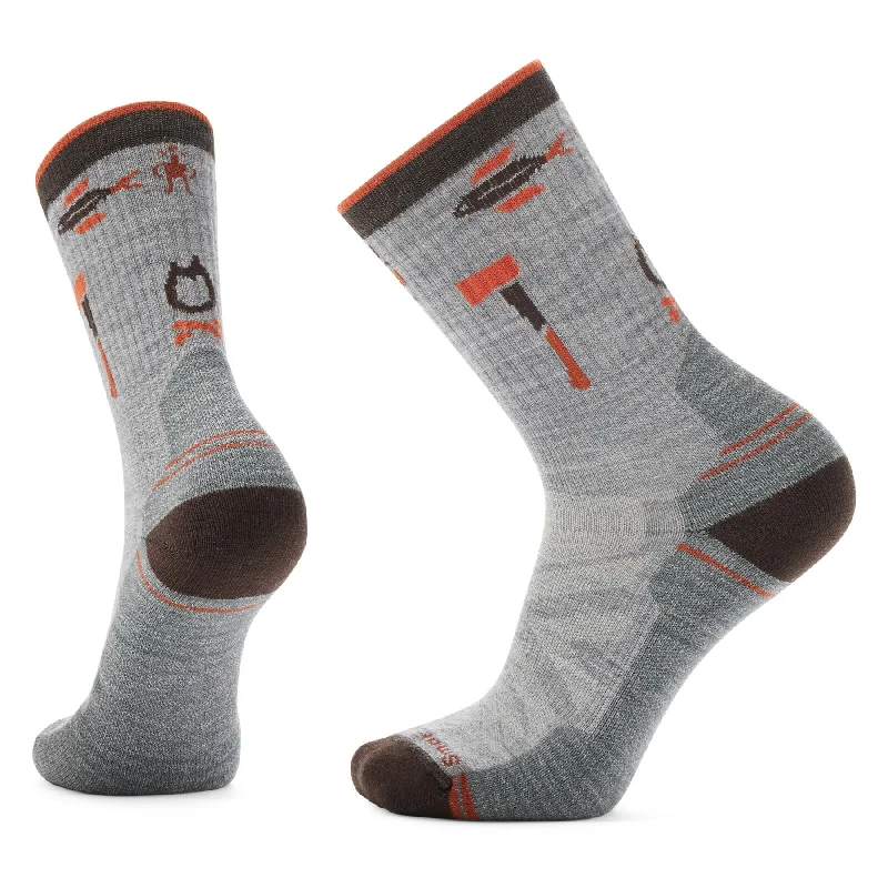 Men's Hike Light Cushion Camp Gear Crew Sock - Light Gray