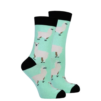 Women's Llama Crew Socks