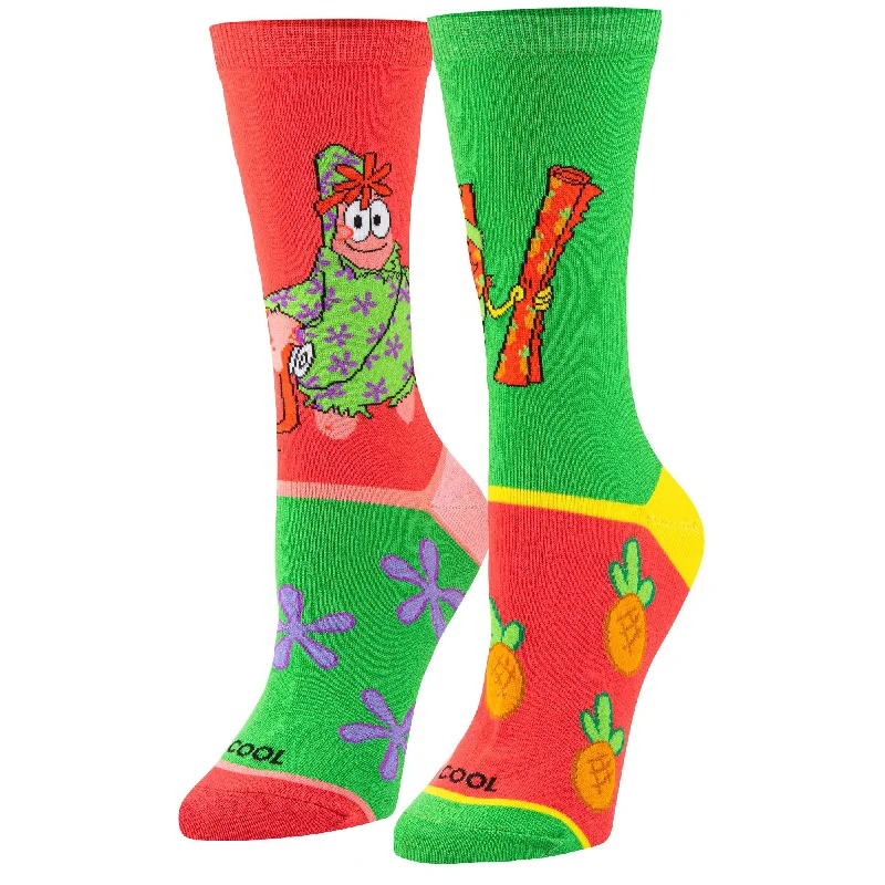 Sponegbob Gift Wrap Women's Crew Socks