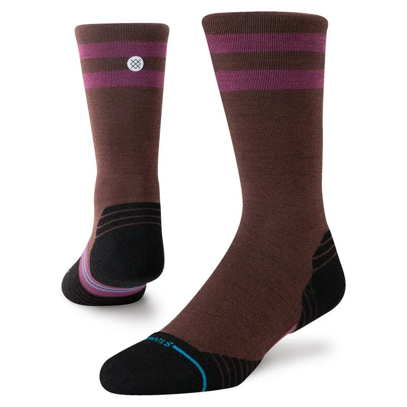 Unisex Light Wool Crew Sock - Dark Brown