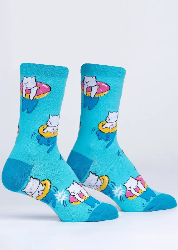 Swimming Cat Women's Socks