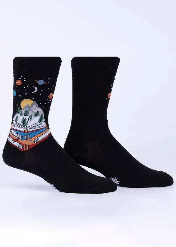 Take a Look, It's In a Book Men's Socks