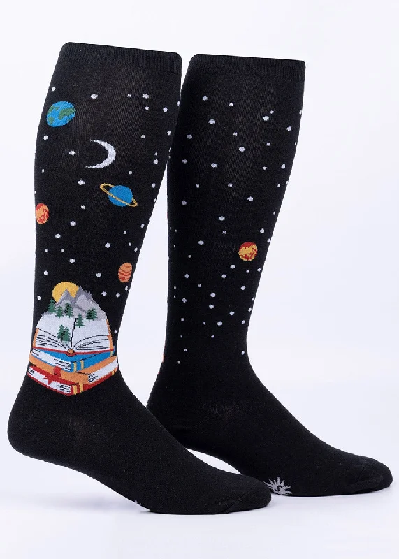 Take a Look, It's In a Book Stretch-It Knee Socks