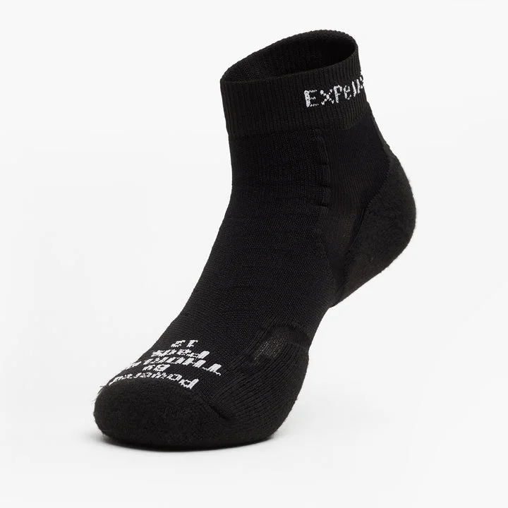 Experia TechFit Light Cushion Ankle Sock - Black on Black