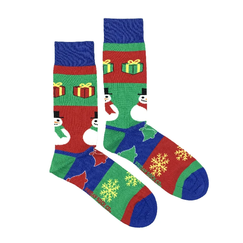 Men's Ugly Christmas Snowman Socks