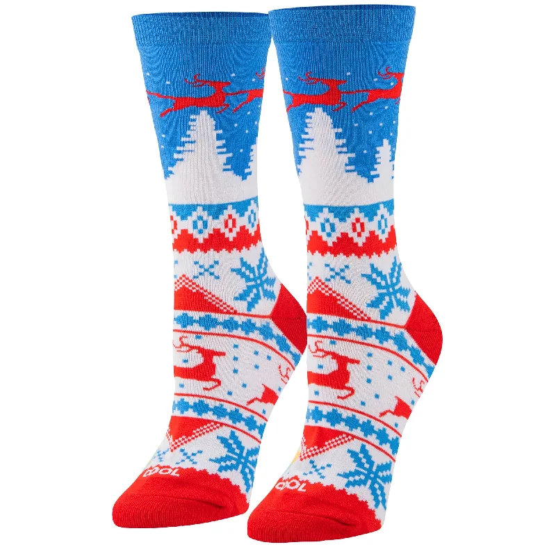 Winter Sweater Women's Crew Socks