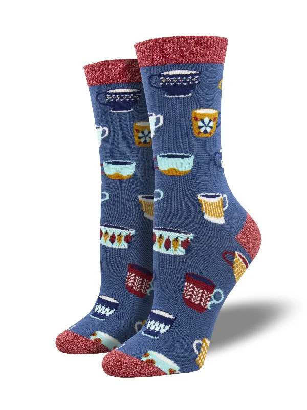 Women's Bamboo "Mug Decor" Socks