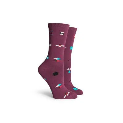 Women's Brig Purple Crew Socks