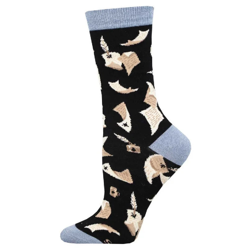 Women's Bamboo "Quill and Parchment" Socks