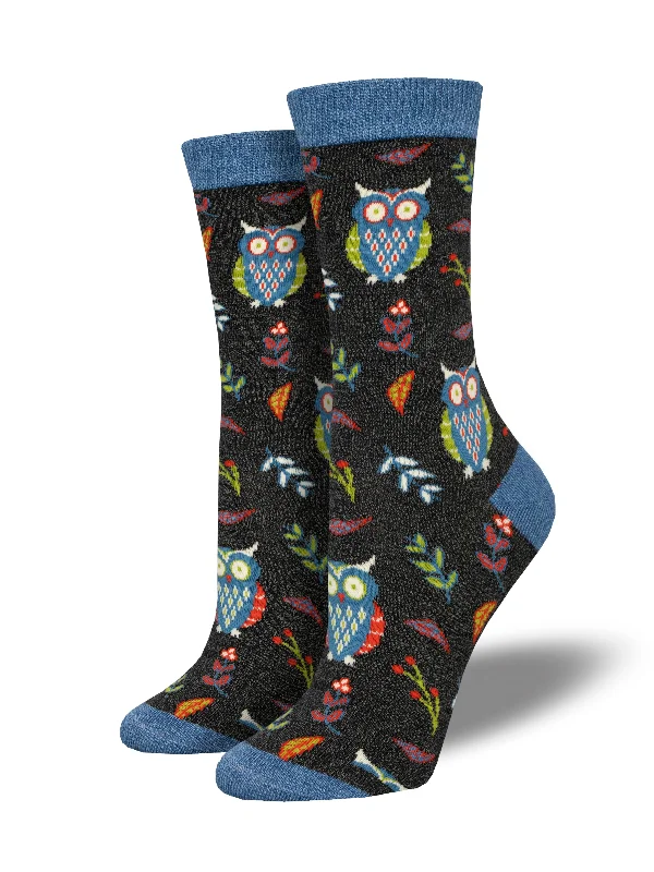 Women's Bamboo "Cute Hoot" Socks