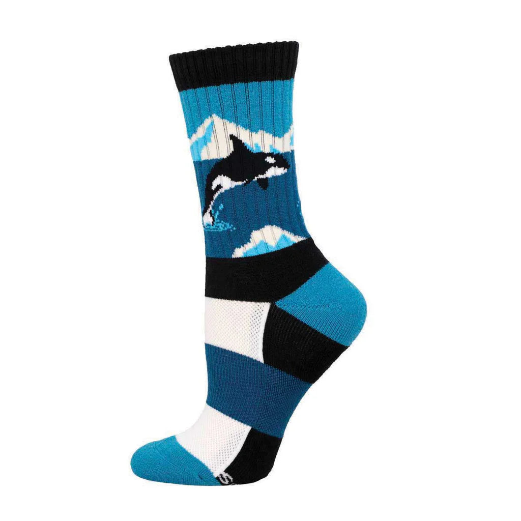 Women's Merino Wool "Arctic Orca" Socks